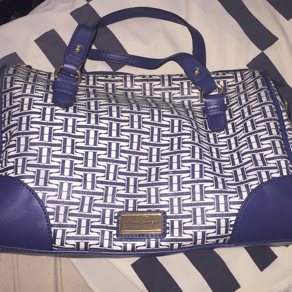 Dark blue and white Tommy Hilfiger handbag